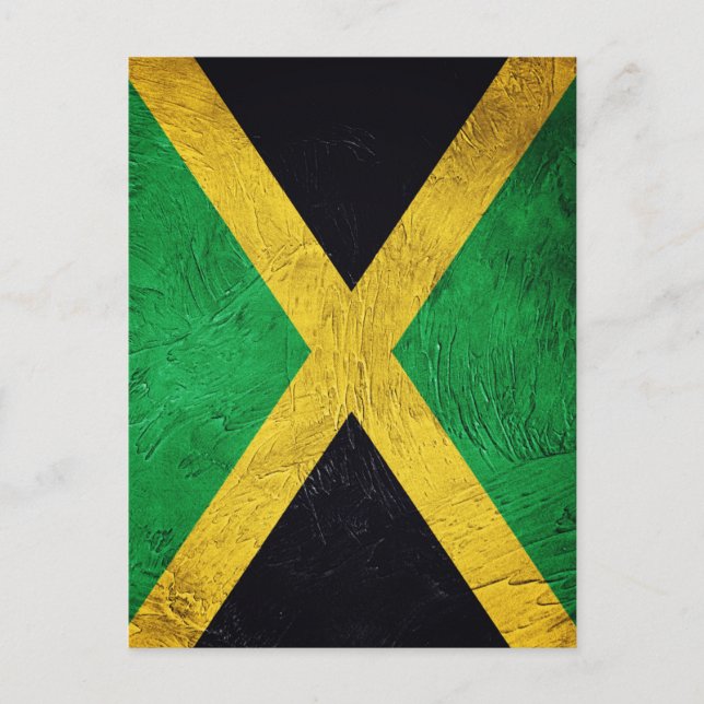 Carte Postale Drapeau jamaïcain (Devant)