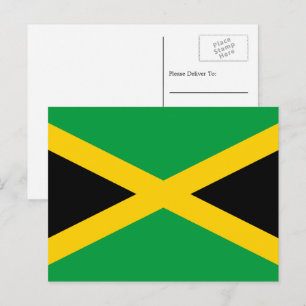 Carte Postale Drapeau jamaïcain, Drapeau de la Jamaïque