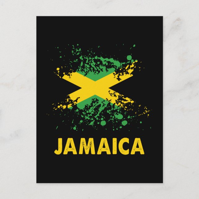 Carte Postale Drapeau jamaïcain Retro (Devant)