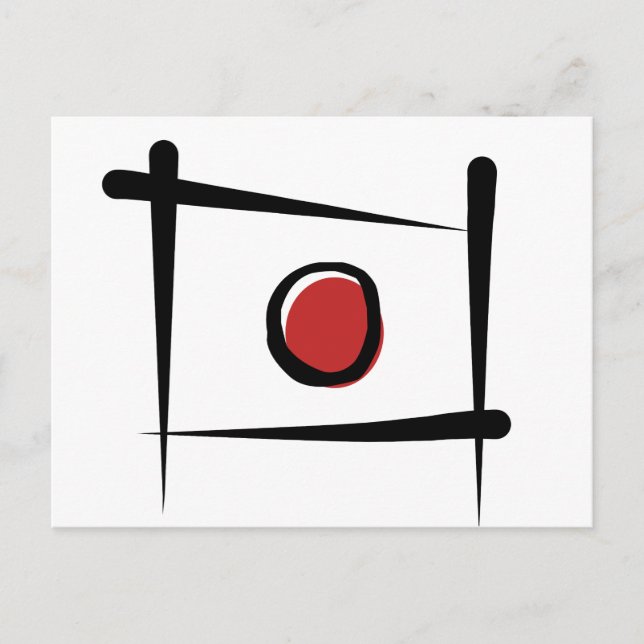 Carte Postale Drapeau japonais (Devant)