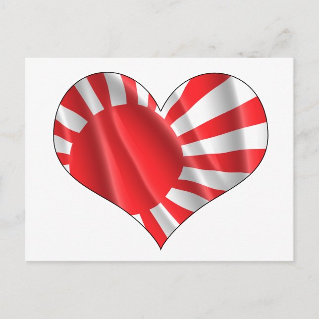 CARTE POSTALE DRAPEAU JAPONAIS (Devant)