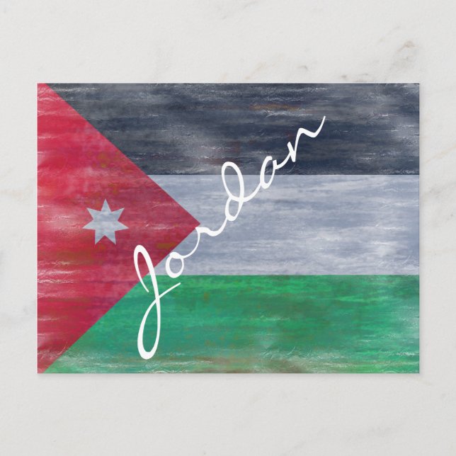 Carte Postale Drapeau jordanien en Jordanie (Devant)