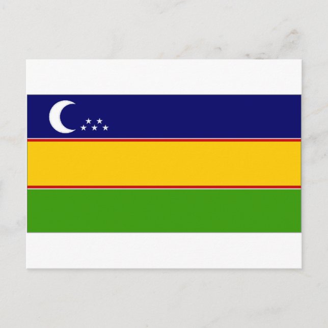 Carte Postale Drapeau KaraKalpak d'Ouzbékistan (Devant)
