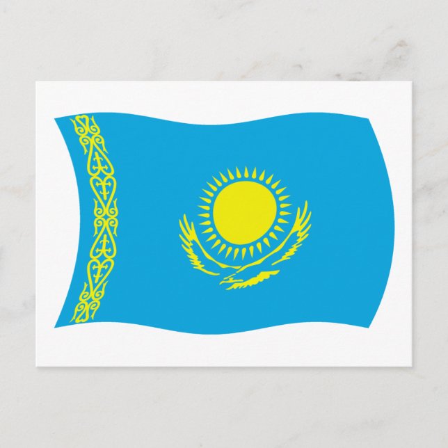 Carte postale Drapeau Kazakhstan (Devant)