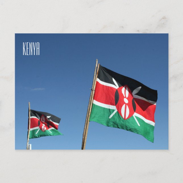 Carte Postale drapeau kenya (Devant)