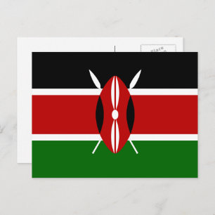 Carte Postale Drapeau kényan, Drapeau du Kenya