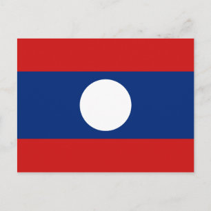 Carte postale Drapeau Laos