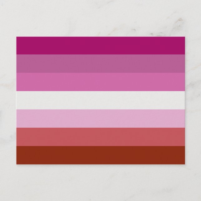 Carte Postale Drapeau lesbien (Devant)