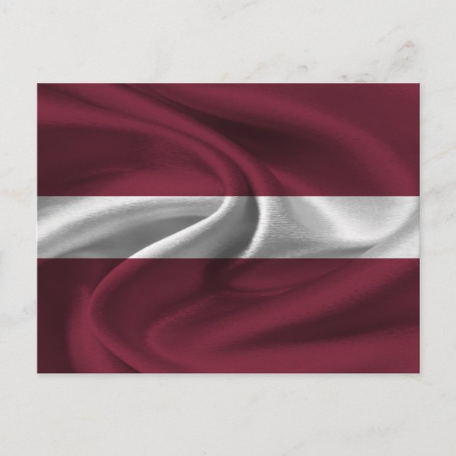 Carte Postale Drapeau Lettonie (Devant)