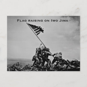 Carte Postale Drapeau levant sur Iwo Jima