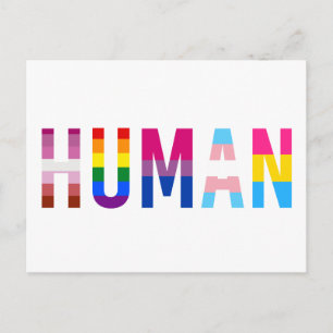 Carte Postale Drapeau LGBT HUMAN Mois Gay pride Transgenre