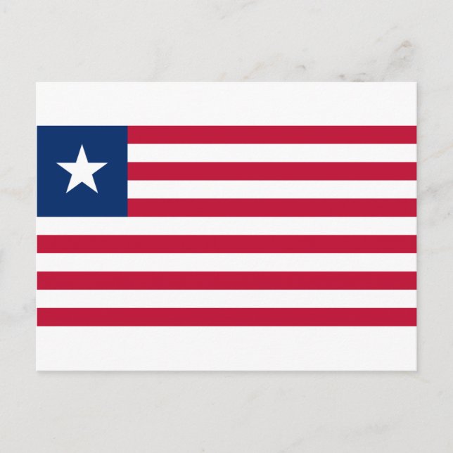Carte Postale Drapeau libérien (Libéria) (Devant)