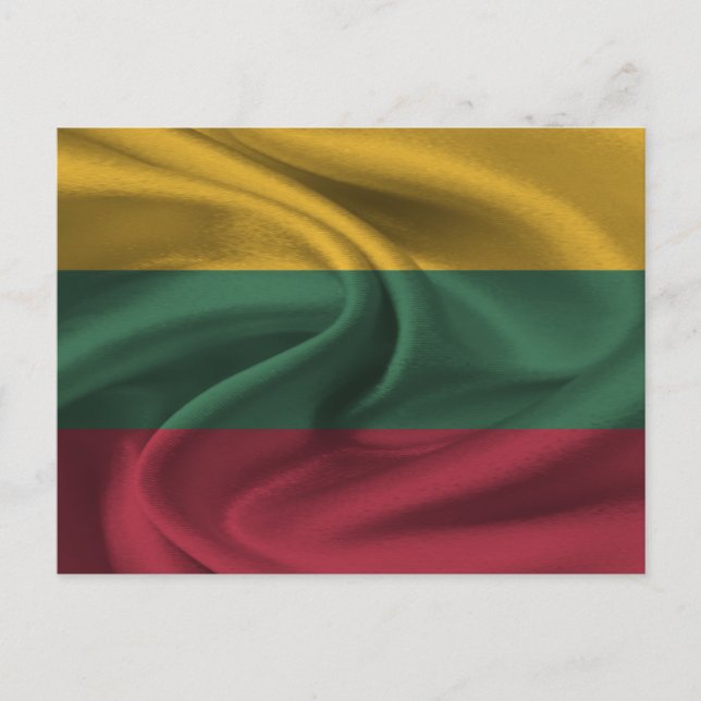 Carte Postale Drapeau Lituanie (Devant)