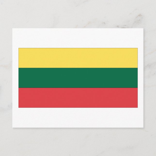 Carte Postale Drapeau Lituanie (Devant)