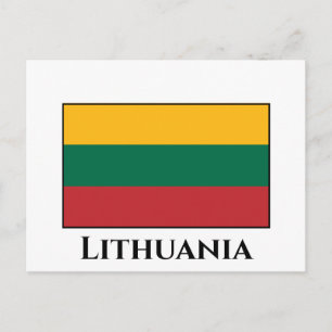 Carte Postale Drapeau lituanien
