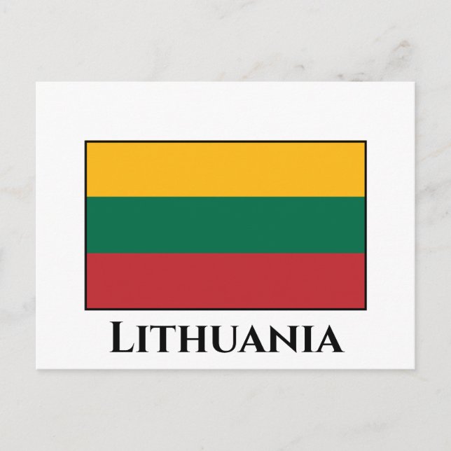 Carte Postale Drapeau lituanien (Devant)
