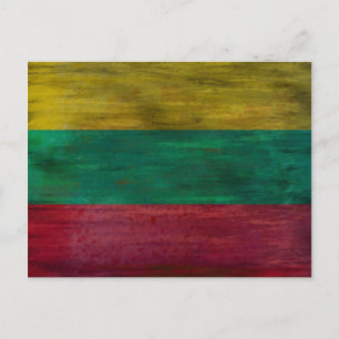 Carte Postale Drapeau lituanien en détresse