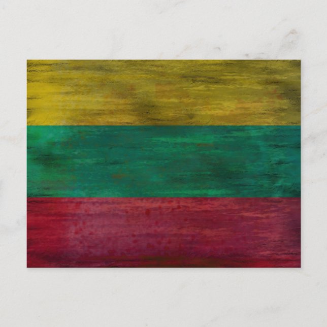 Carte Postale Drapeau lituanien en détresse (Devant)