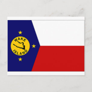 Carte Postale Drapeau local non officiel de Wake Island