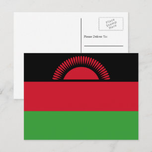 Carte Postale Drapeau malawien, Drapeau du Malawi