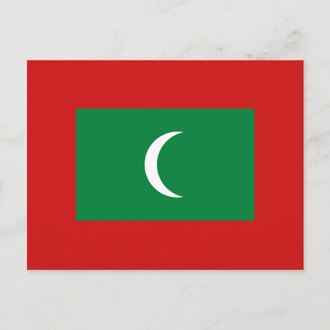 Carte postale Drapeau Maldives (Devant)
