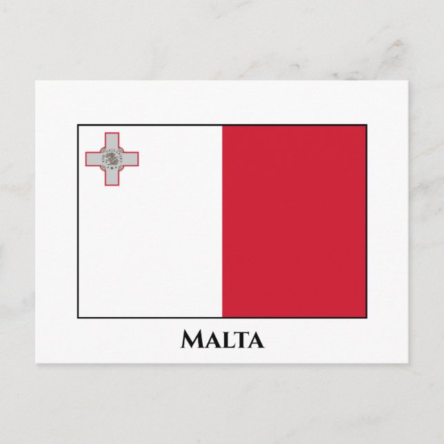 Carte Postale Drapeau maltais (Devant)