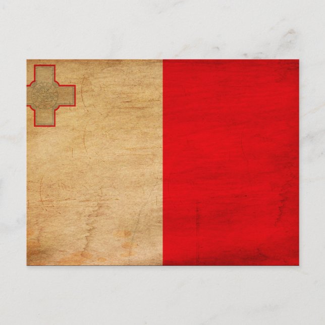 Carte Postale Drapeau Malte (Devant)