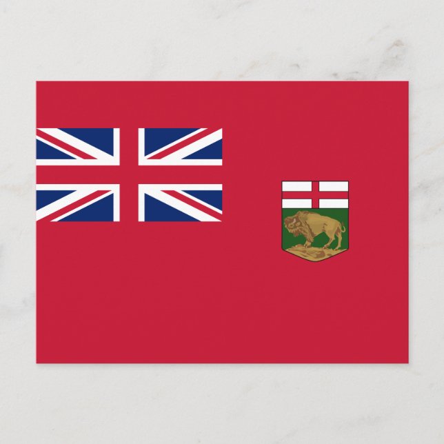 Carte Postale Drapeau Manitoba (Devant)
