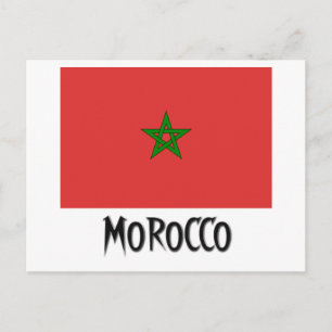 Carte Postale Drapeau Maroc