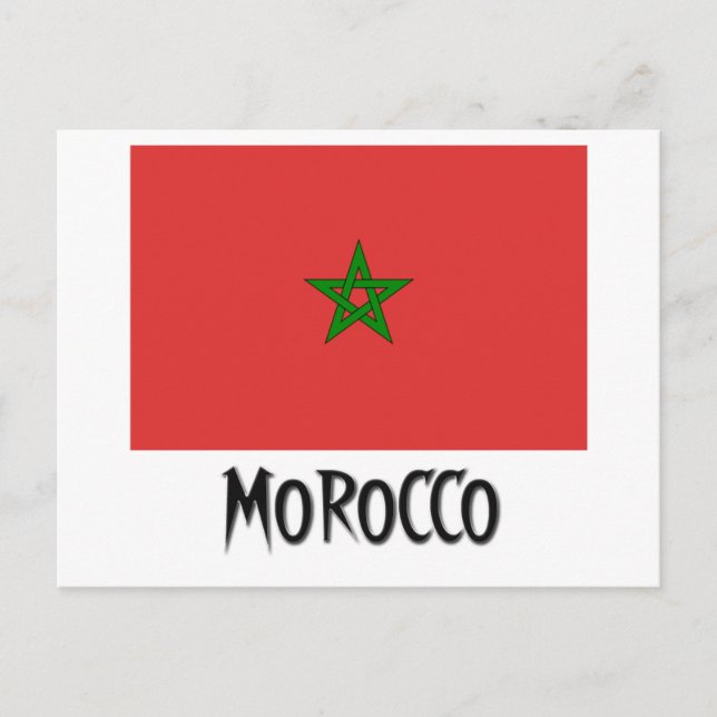 Carte Postale Drapeau Maroc (Devant)
