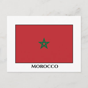 Carte Postale Drapeau Maroc
