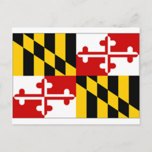 Carte Postale Drapeau Maryland États-Unis