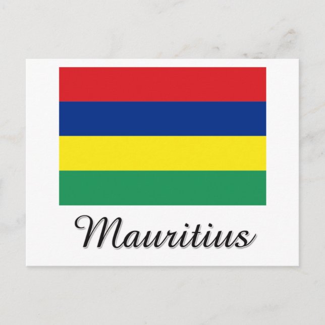 Carte Postale Drapeau Maurice (Devant)