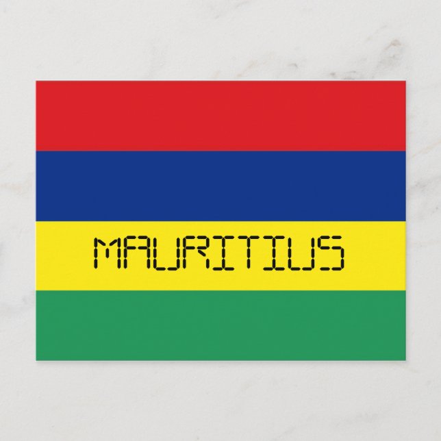Carte Postale Drapeau mauricien (Devant)