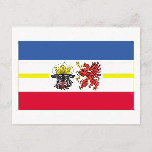 Carte Postale Drapeau Mecklenburg-Vorpommern