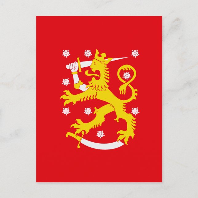 Carte Postale Drapeau médiéval de Finlande (Devant)
