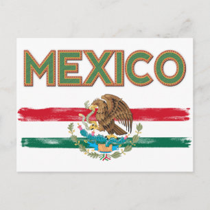 Carte Postale Drapeau mexicain