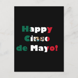 Carte Postale Drapeau mexicain Cinco de Mayo