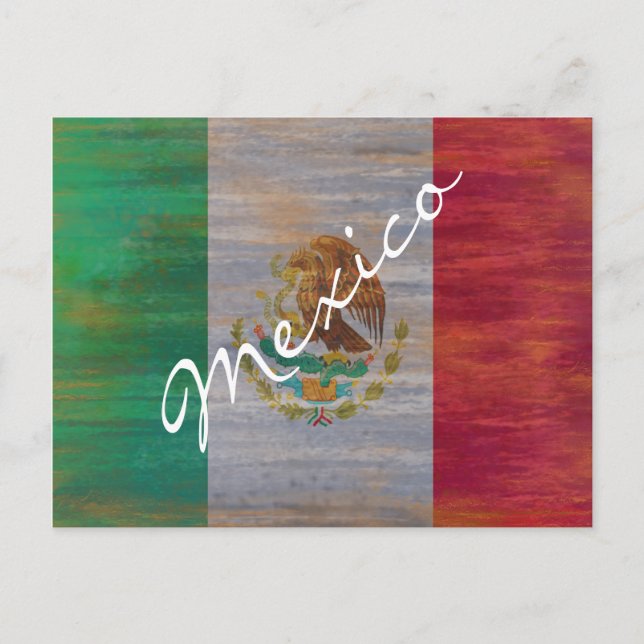 Carte Postale Drapeau mexicain en détresse (Devant)