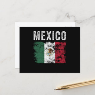Carte Postale Drapeau mexicain en détresse - Drapeau mexicain