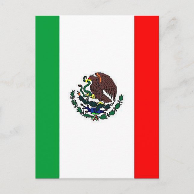 CARTE POSTALE DRAPEAU MEXIQUE - DRAPEAU NATIONAL MEXICAIN (Devant)