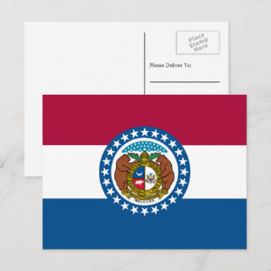 Carte Postale Drapeau Missourian, Drapeau du Missouri