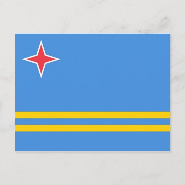 Carte Postale Drapeau mondial d'Aruba (Devant)