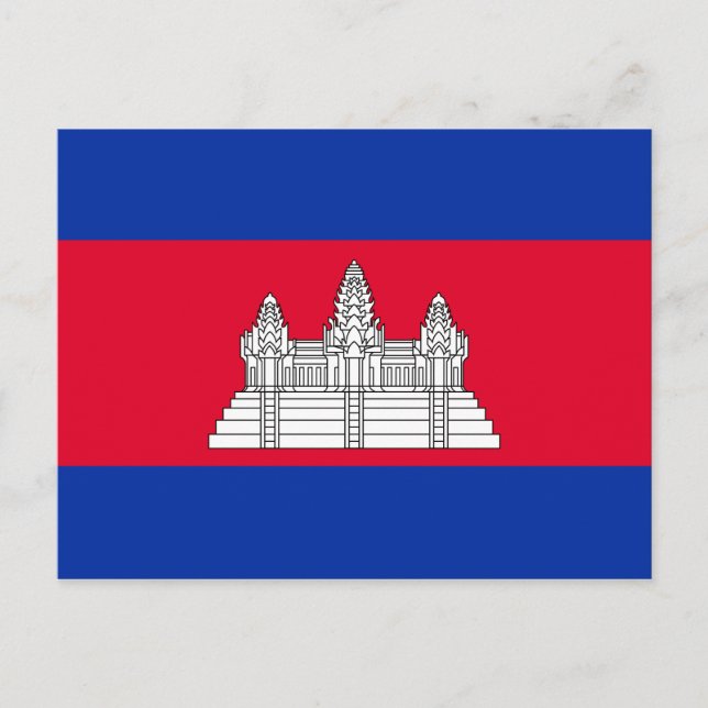 Carte Postale Drapeau mondial du Cambodge (Devant)