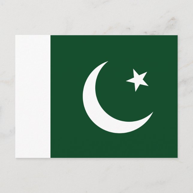 Carte Postale Drapeau mondial du Pakistan (Devant)