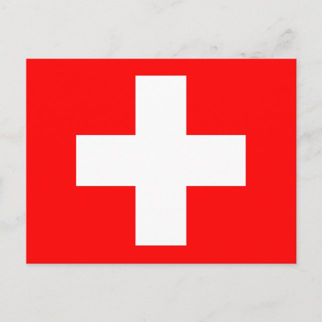 Carte Postale Drapeau mondial suisse (Devant)