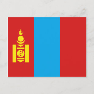 Carte postale Drapeau Mongolie