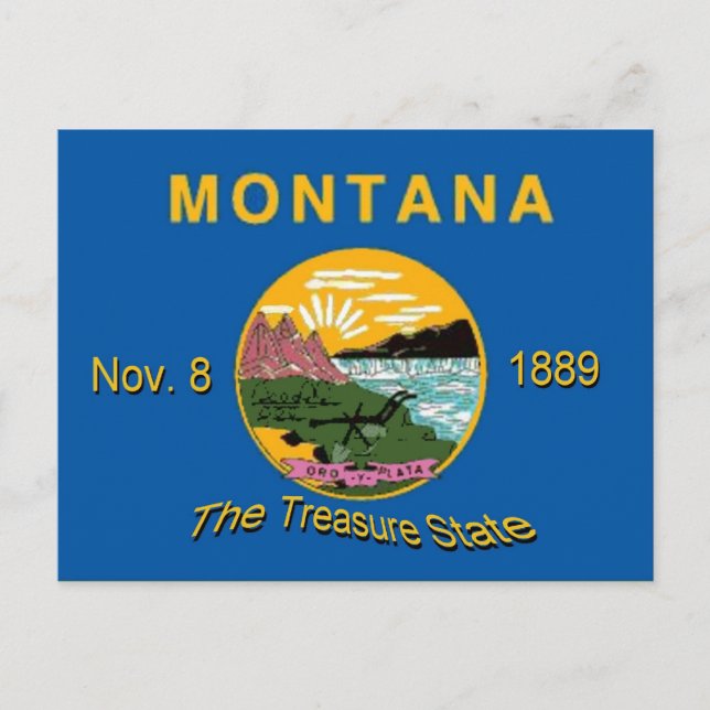 Carte postale Drapeau Montana (Devant)