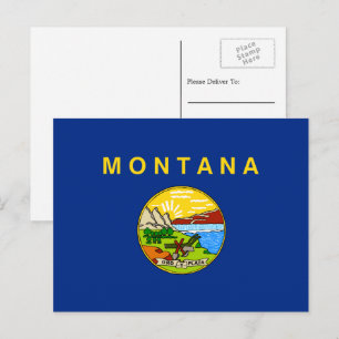 Carte Postale Drapeau Montanais, Drapeau du Montana