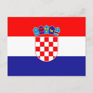 Carte Postale Drapeau national de Croatie Zastava Hrvatske